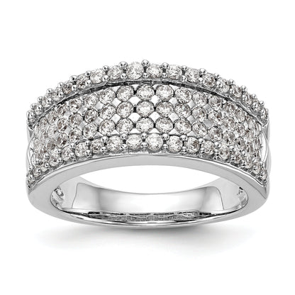 14K White Gold Diamond Band
