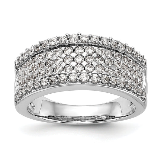 14K White Gold Diamond Band