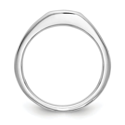 14K White Gold Diamond Channel Band