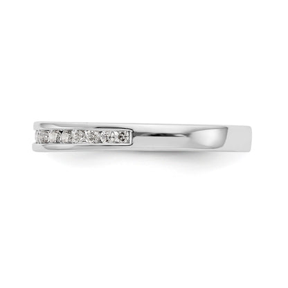 14K White Gold Diamond Channel Band