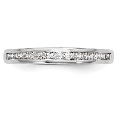 14K White Gold Diamond Channel Band