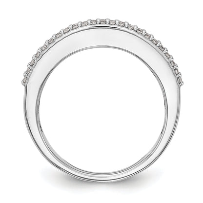 14K White Gold Diamond Channel Band