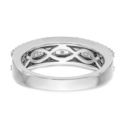 14K White Gold Diamond Channel Band