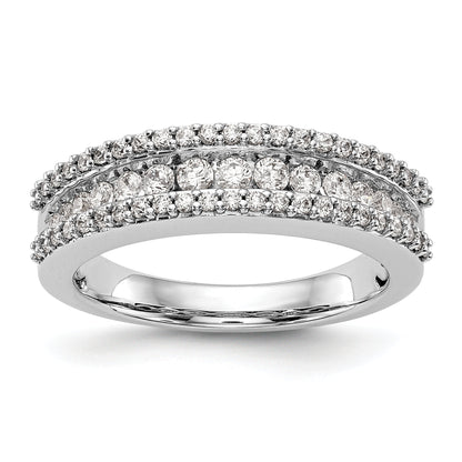 14K White Gold Diamond Channel Band