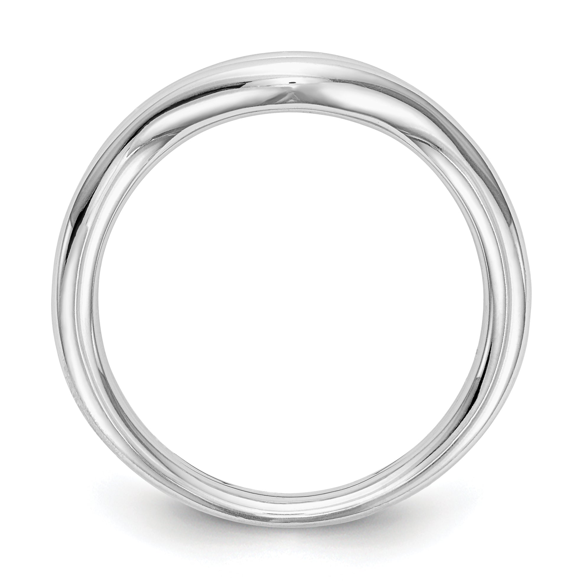 14K White Gold Diamond Channel Band