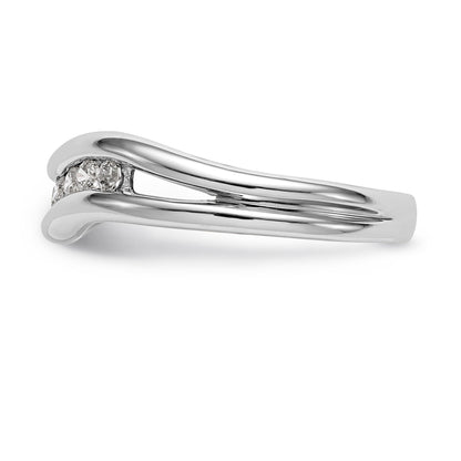 14K White Gold Diamond Channel Band