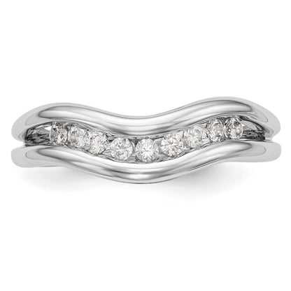 14K White Gold Diamond Channel Band