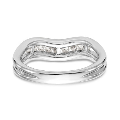 14K White Gold Diamond Channel Band
