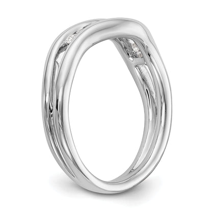 14K White Gold Diamond Channel Band