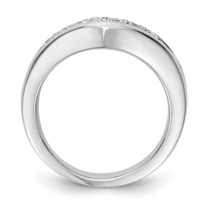 14K White Gold Diamond Band