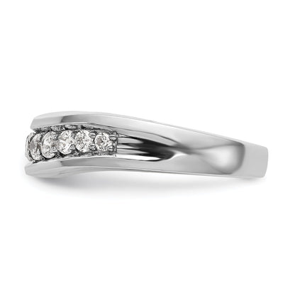 14K White Gold Diamond Band