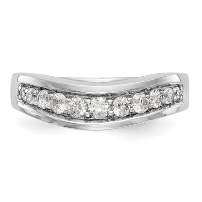 14K White Gold Diamond Band