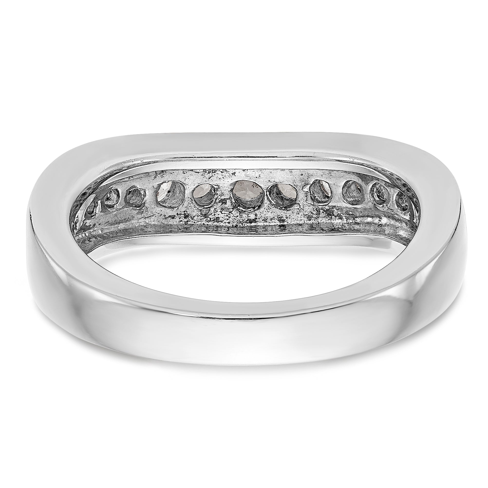 14K White Gold Diamond Band