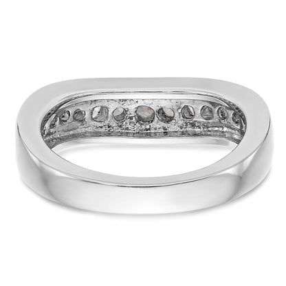 14K White Gold Diamond Band