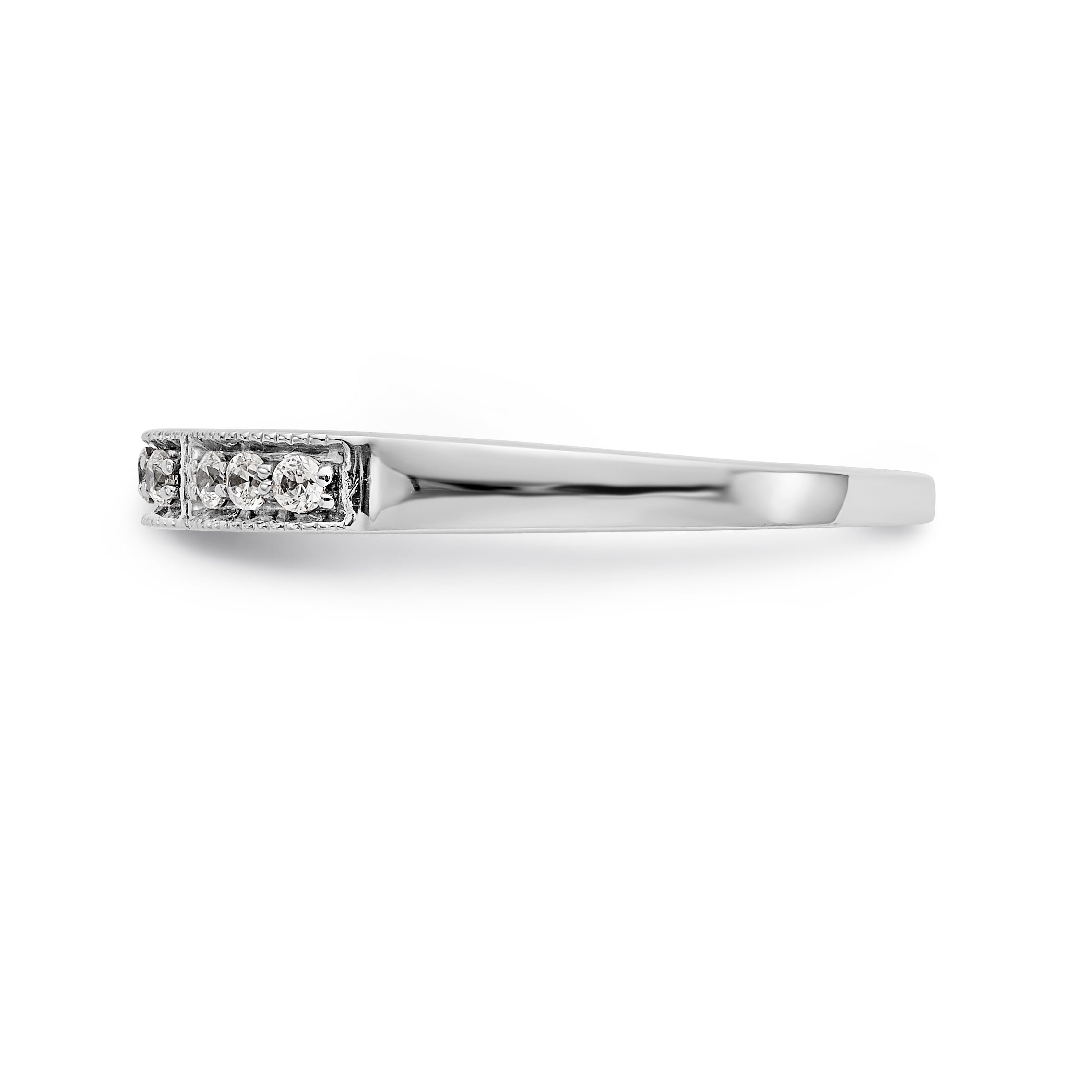 14K White Gold Diamond Band