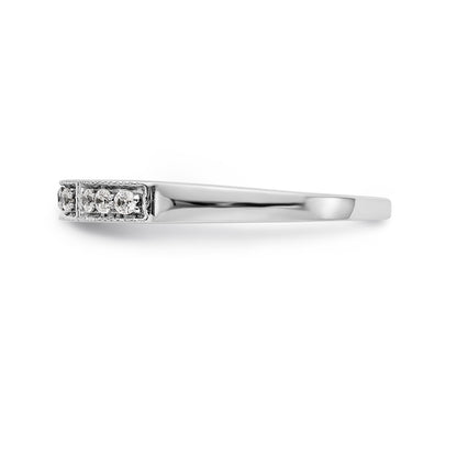 14K White Gold Diamond Band
