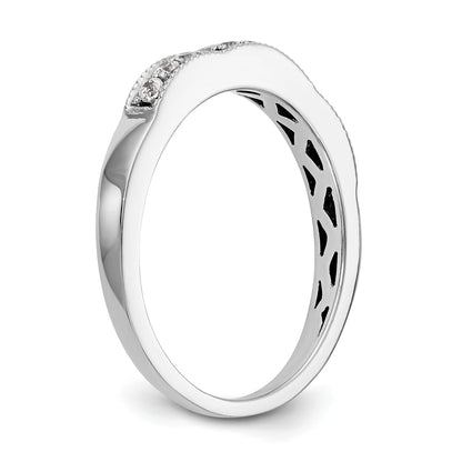 14K White Gold Diamond Band