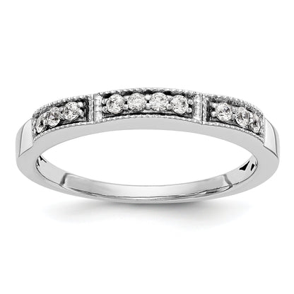 14K White Gold Diamond Band