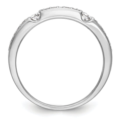 14K White Gold Diamond Band