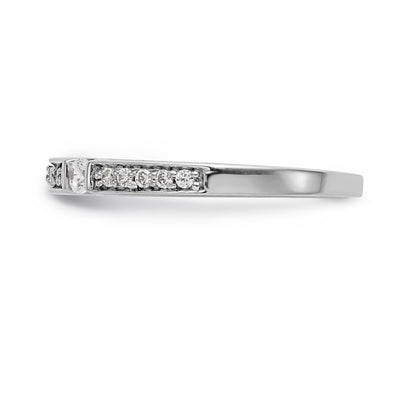 14K White Gold Diamond Band