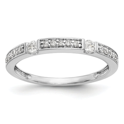 14K White Gold Diamond Band