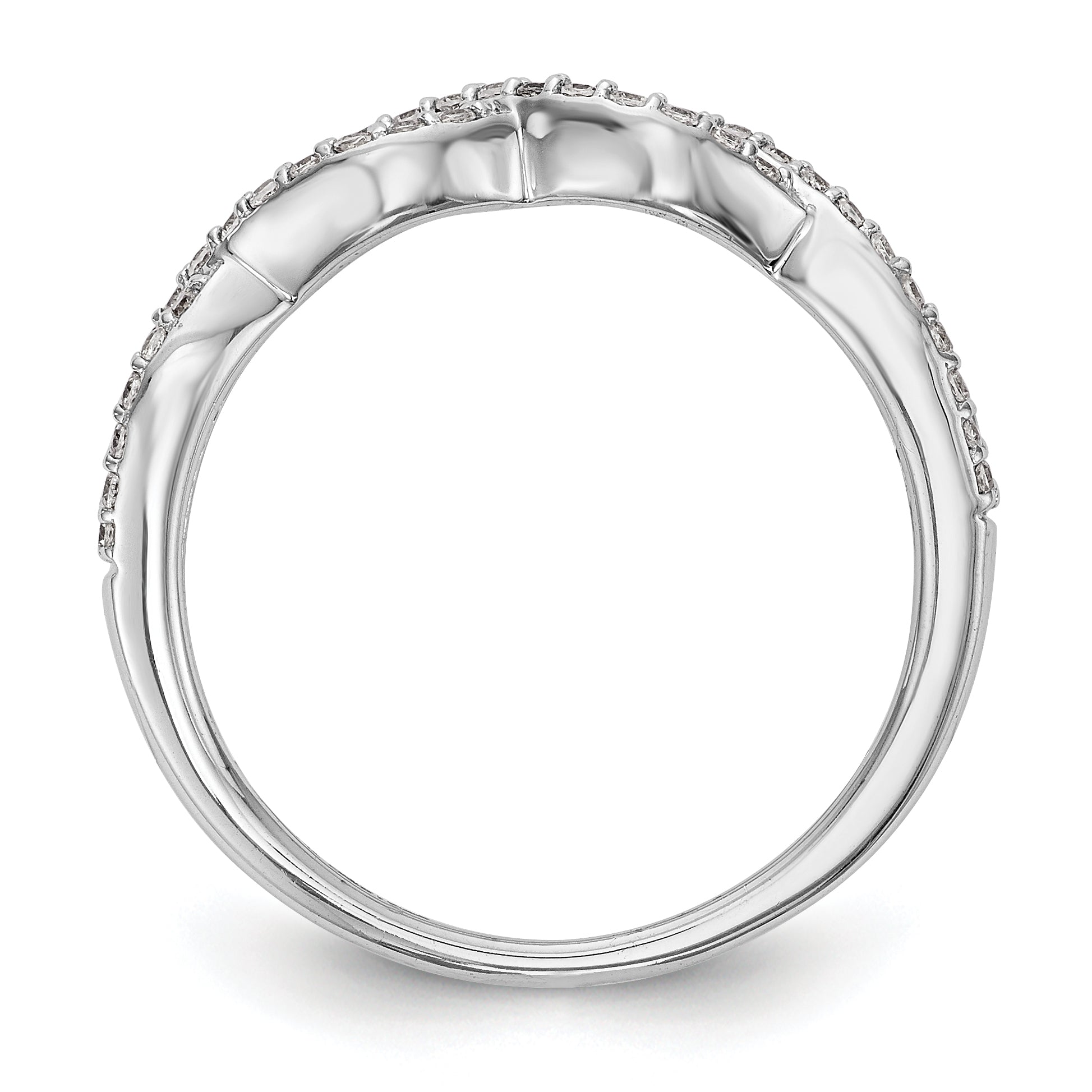 14K White Gold Diamond Band