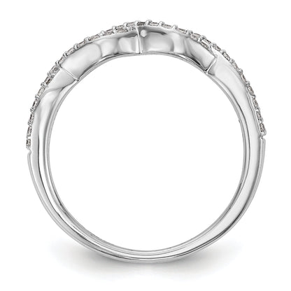14K White Gold Diamond Band