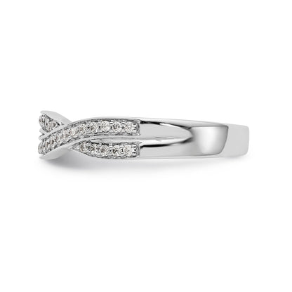 14K White Gold Diamond Band