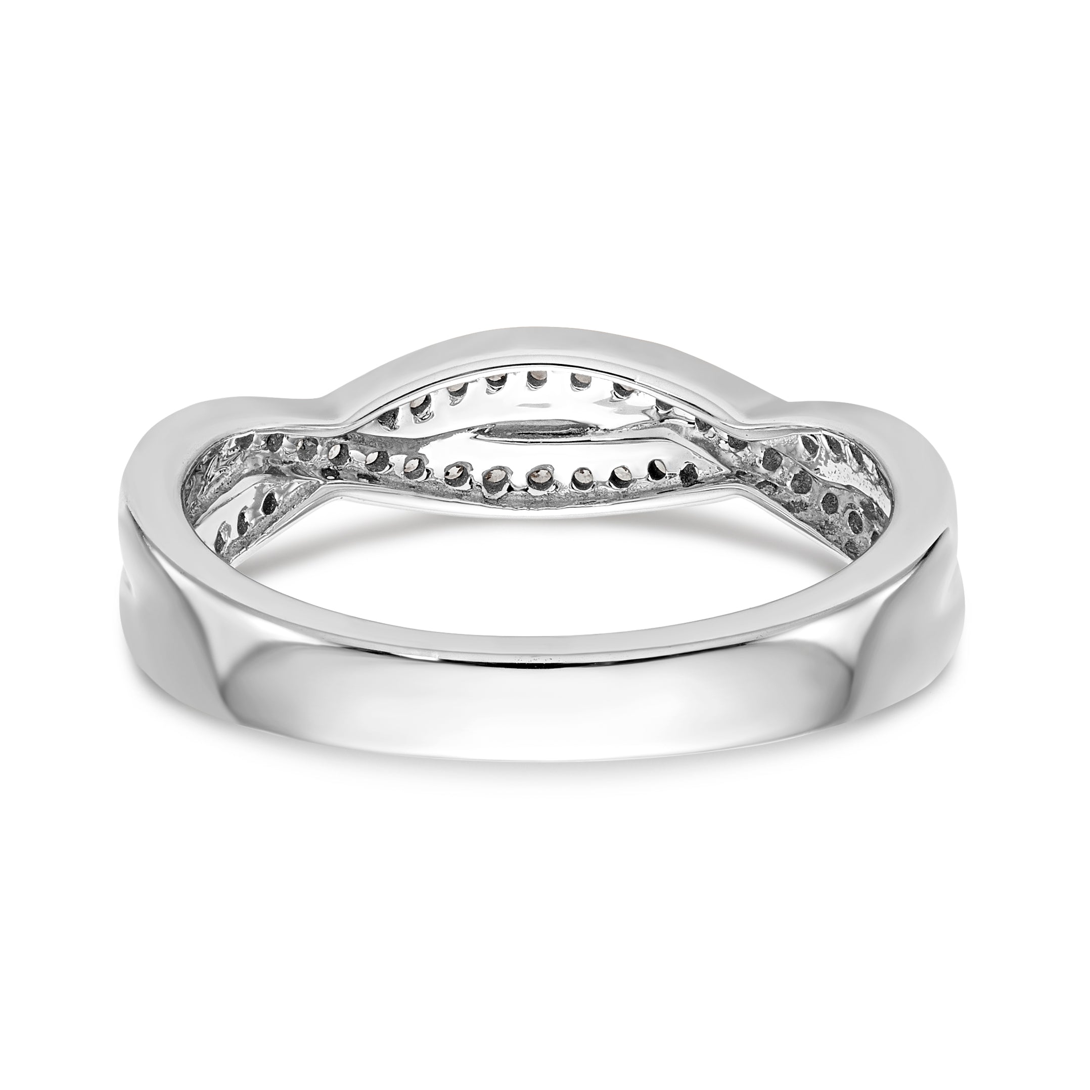 14K White Gold Diamond Band