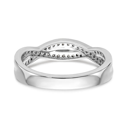 14K White Gold Diamond Band