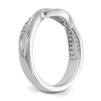 14K White Gold Diamond Band