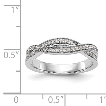 14K White Gold Diamond Band