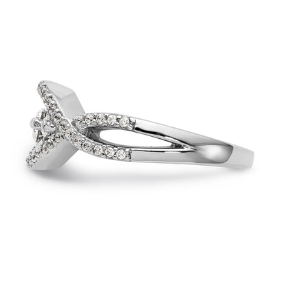 14K White Gold Diamond Band