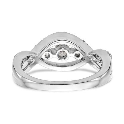 14K White Gold Diamond Band