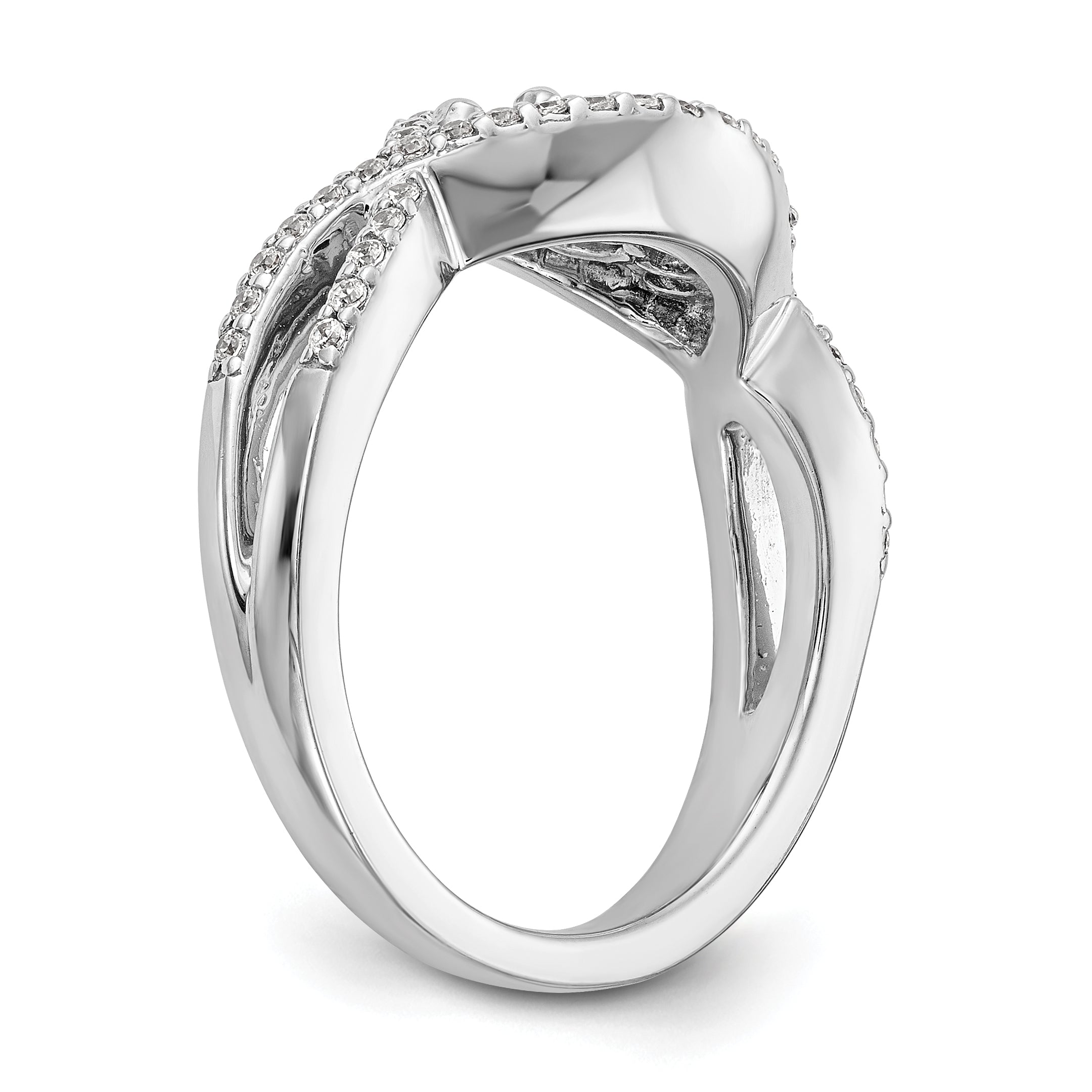 14K White Gold Diamond Band