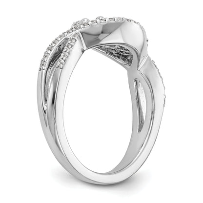 14K White Gold Diamond Band