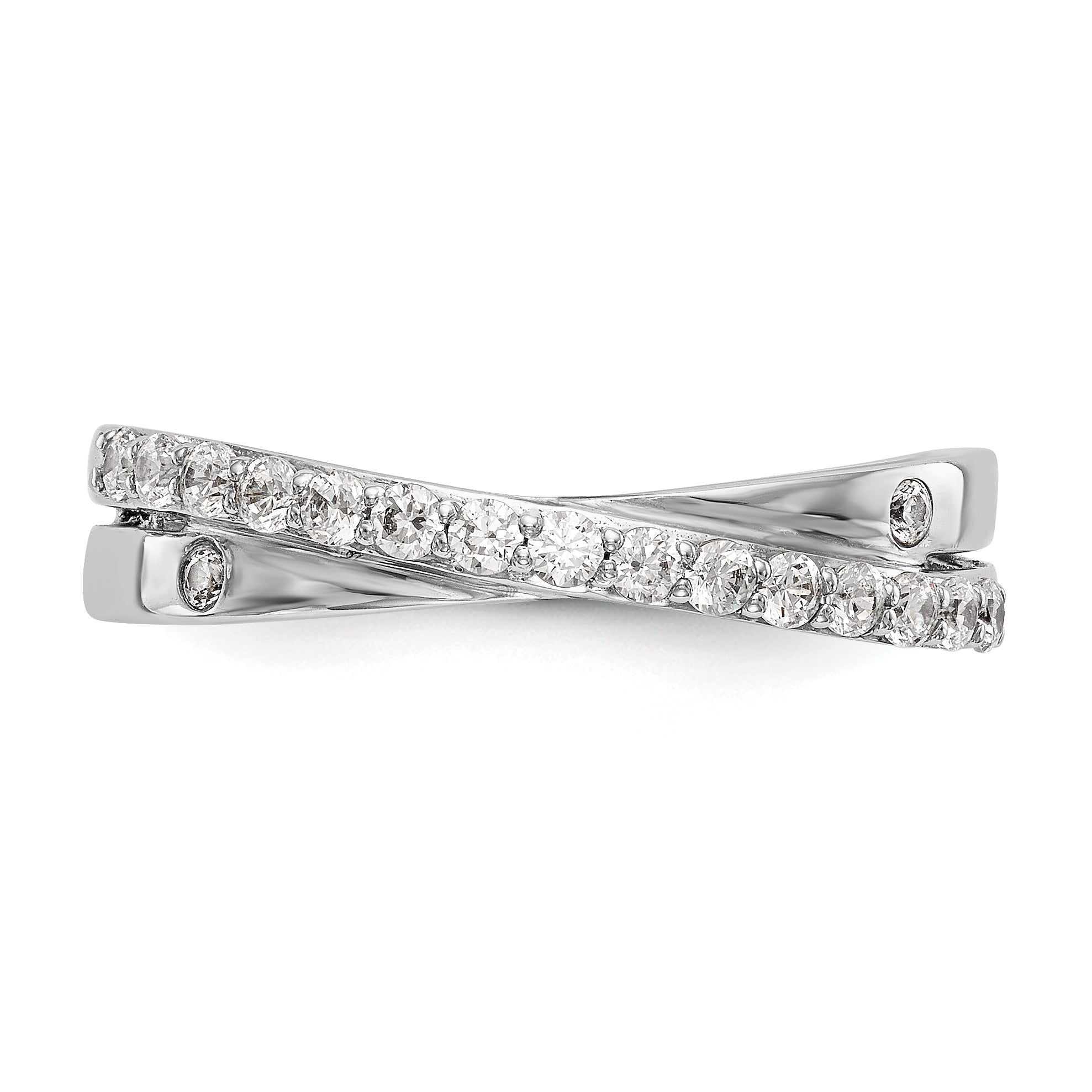 14K White Gold Diamond Band