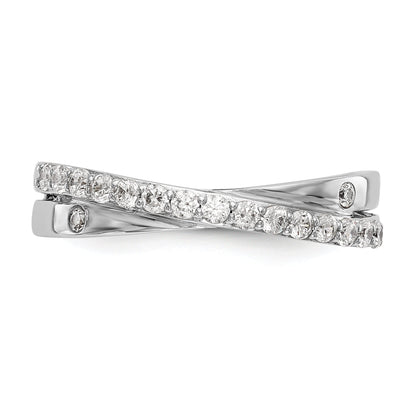 14K White Gold Diamond Band