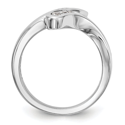 14K White Gold Diamond Band