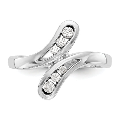 14K White Gold Diamond Band