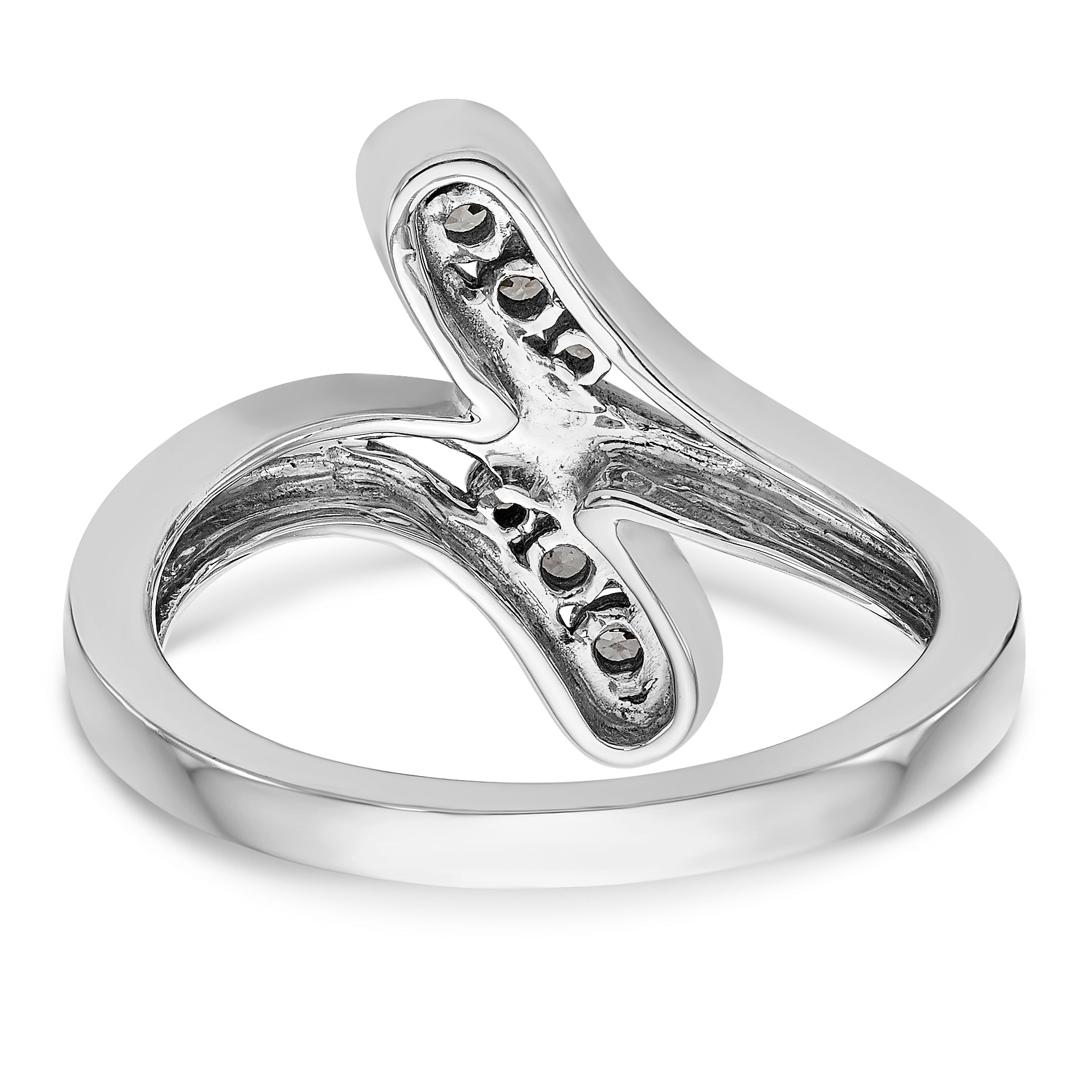14K White Gold Diamond Band