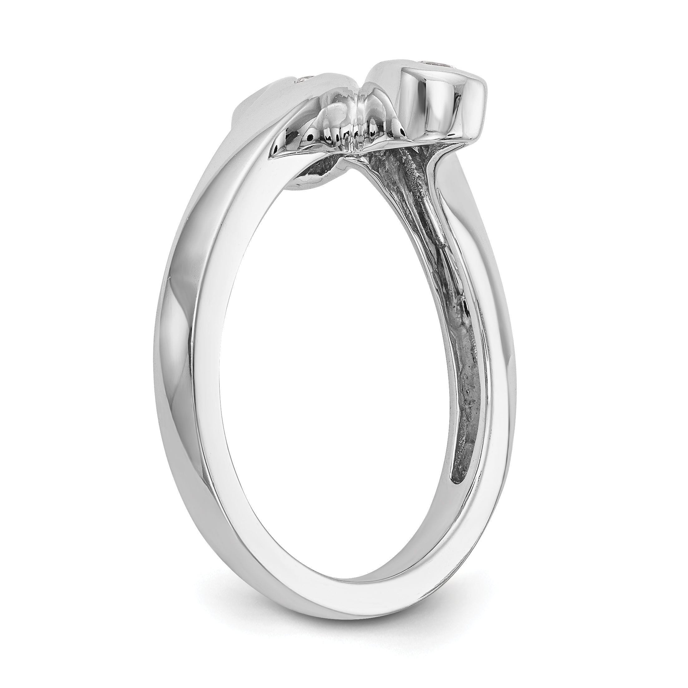 14K White Gold Diamond Band