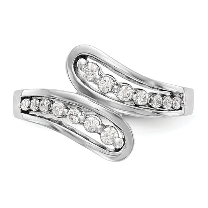 14K White Gold Diamond Band