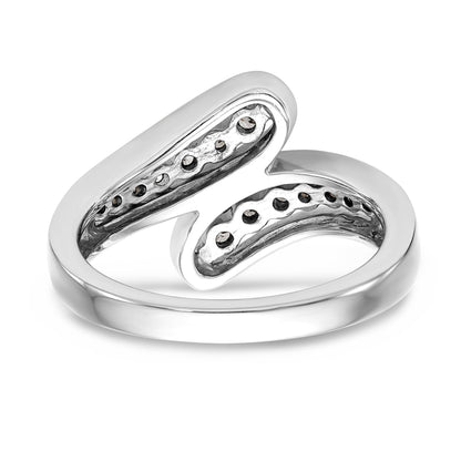 14K White Gold Diamond Band
