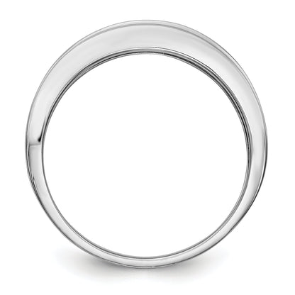 14K White Gold Diamond Men's Band