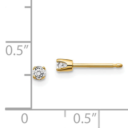 14ky .10ct. I2 K L Diamond Stud Push on Post Earrings