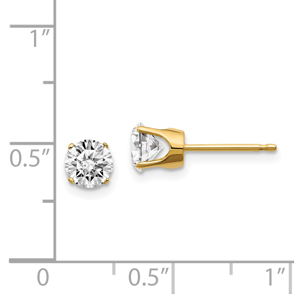 14ky 1.00ct. I2 K L Diamond Stud Push on Post Earrings