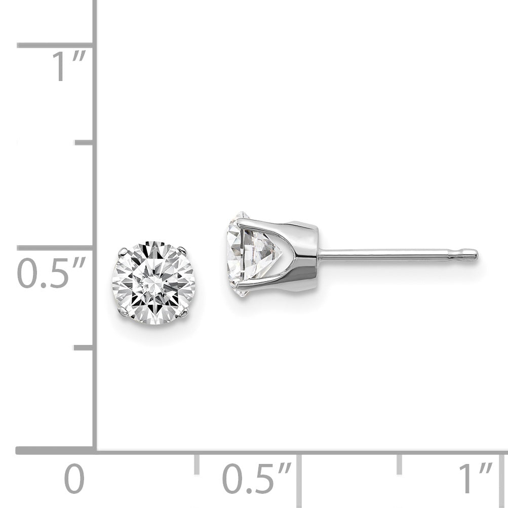 14kw 1.00ct I1 J K Diamond Stud Push on Post Earrings
