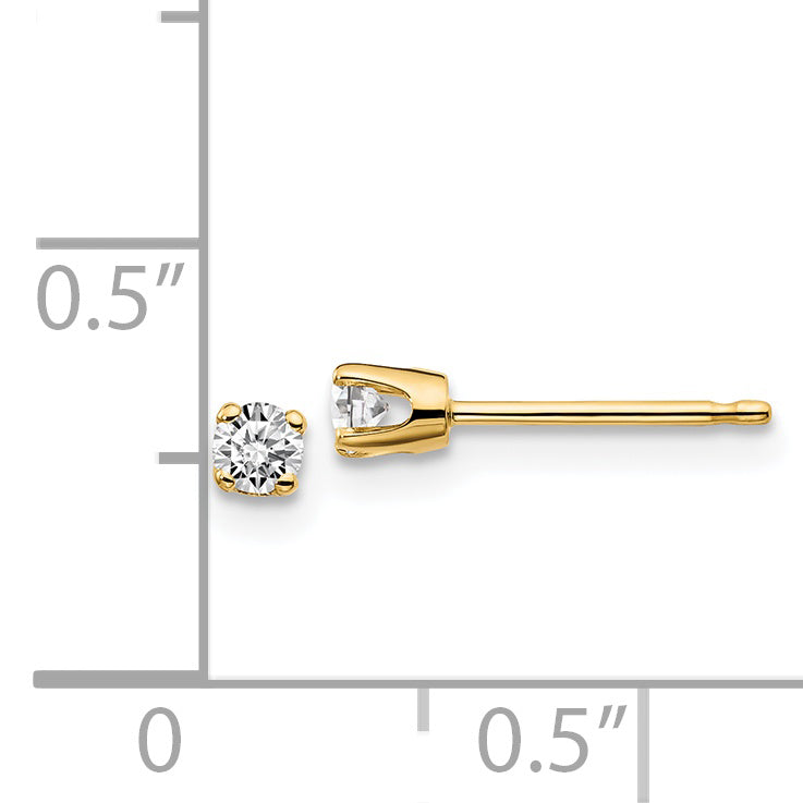 14ky .15ct. I2 K L Diamond Stud Push on Post Earrings