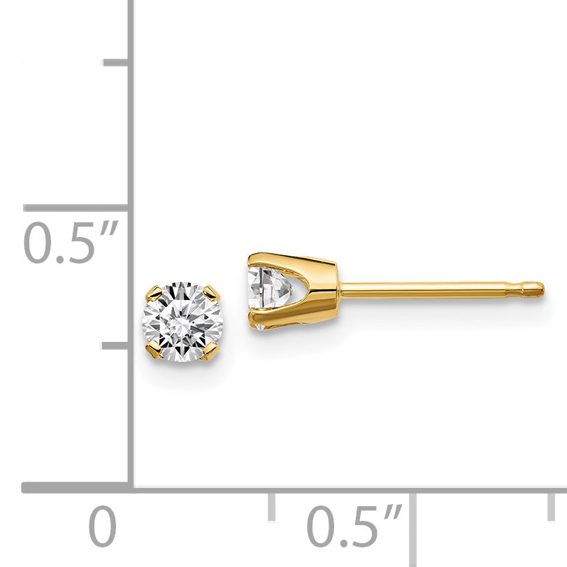 14ky .30ct. I2 K L Diamond Stud Push on Post Earrings